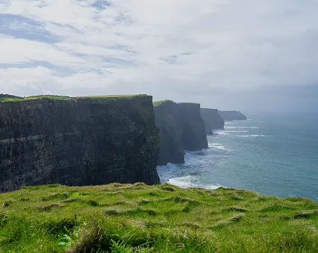 Cliffs of Moher overlooking the Atlantic Ocean in Ireland